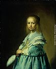 Portrait of a Girl Dressed in Blue by Johannes Cornelisz. Verspronck